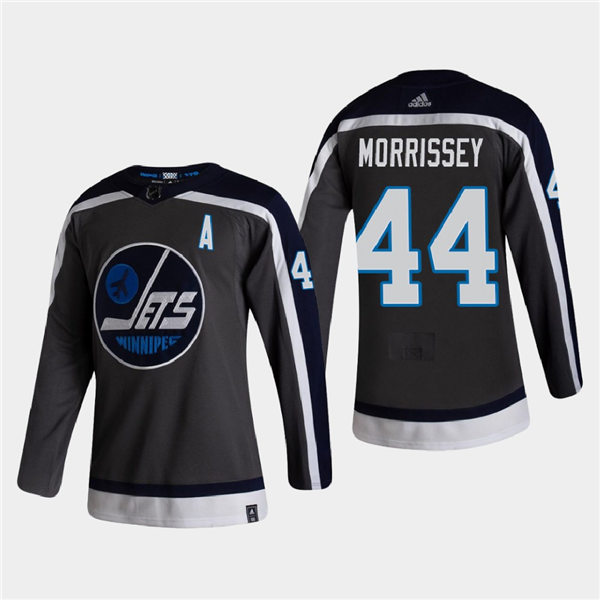 Men's Winnipeg Jets #44 Josh Morrissey adidas Gray 2021 Season Reverse Retro Authentic Jersey 