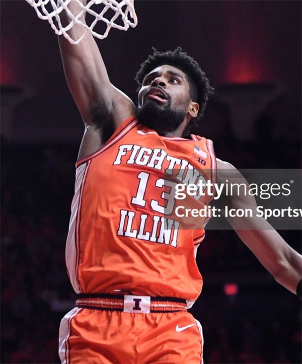 Men's Youth Illinois Fighting Illini #13 Quincy Guerrier Orange Retro College Basketball Jersey