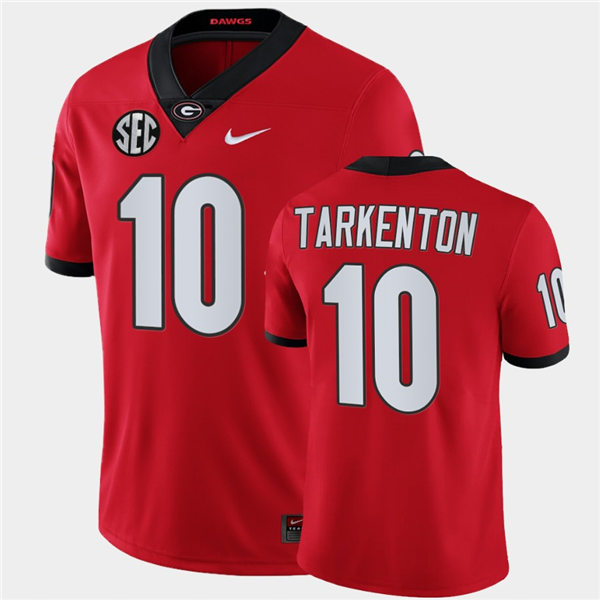 Mens Georgia Bulldogs #10 Fran Tarkenton Nike Red College Football Jersey