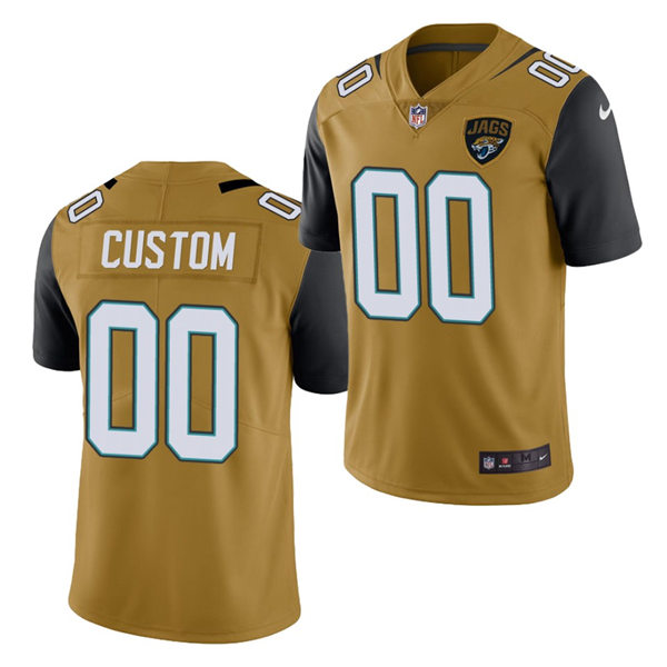 Women's Custom Jacksonville Jaguars Nike Gold Color Rush Limted Lady Personal Football Jersey