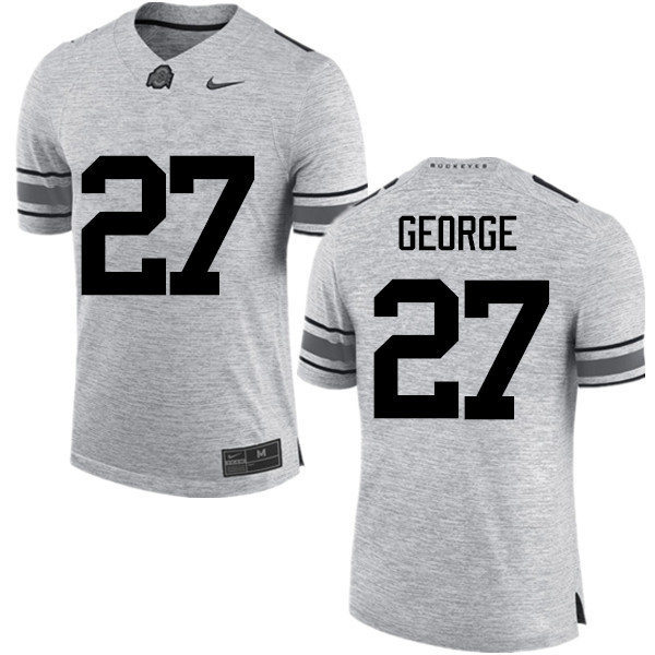 Men's Ohio State Buckeyes #27 Eddie George Heather Gridiron Gray II College Football Limited Jersey