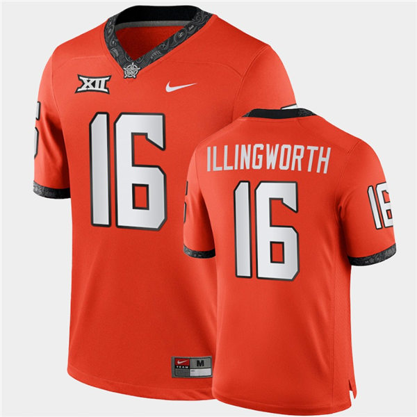 Men's Oklahoma State Cowboys #16 Shane Illingworth Nike Orange College Football Jersey