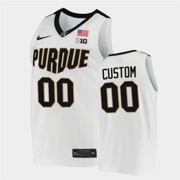 Men's Purdue Boilermakers Custom Nike White College Game Basketball Jersey