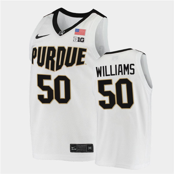 Mens Purdue Boilermakers #50 Trevion Williams Nike White College Game Basketball Jersey