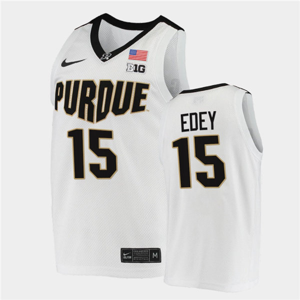 Mens Purdue Boilermakers #15 Zach Edey Nike White College Game Basketball Jersey