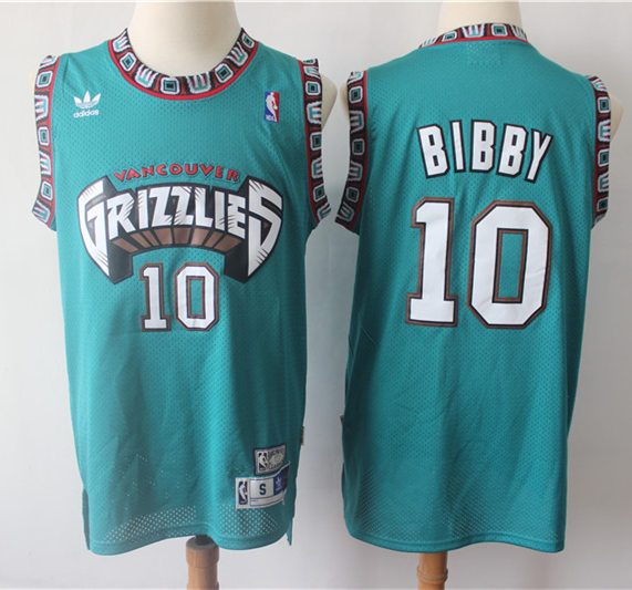 Mens's Memphis Grizzlies #10 Mike Bibby Hardwood Classics Blue Throwback Swingman Jersey