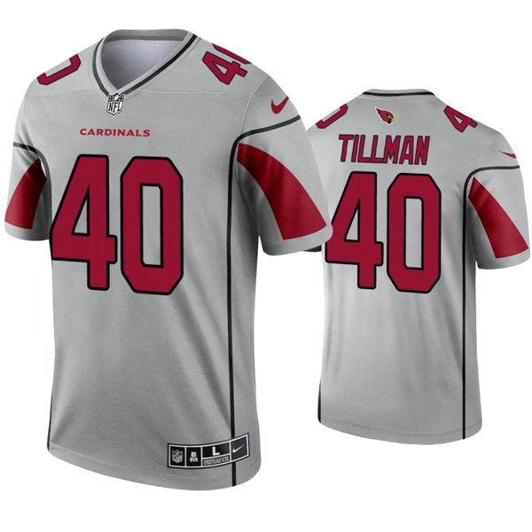 Men's Arizona Cardinals Retired Player #40 Pat Tillman Nike Silver Inverted Legend Jersey