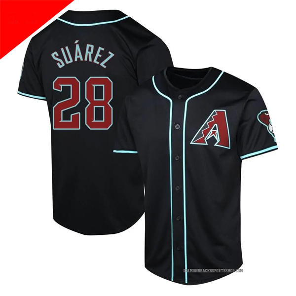 Mens Arizona Diamondbacks #28 Eugenio Suarez Nike Black Alternate Limited Jersey