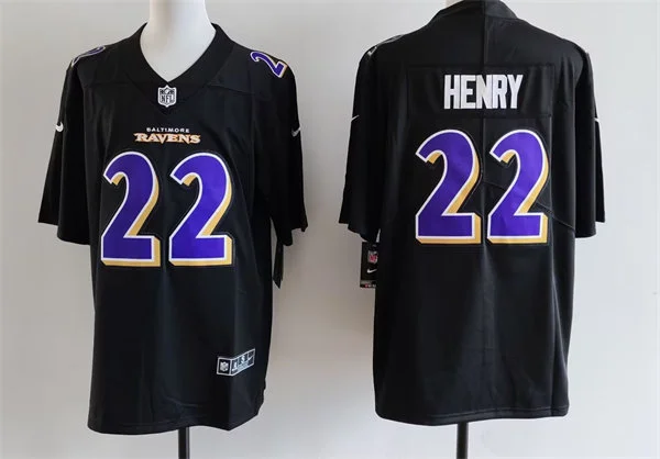 Men's Baltimore Ravens #22 Derrick Henry Nike Fashion Jersey - Carbon Black