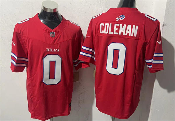 Mens Buffalo Bills #0 Keon Coleman Nike Red Alternate Vapor Limited Jersey