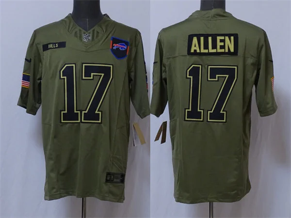 Mens Buffalo Bills #17 Josh Allen Nike 2025 Salute to Service Limited Jersey - Olive