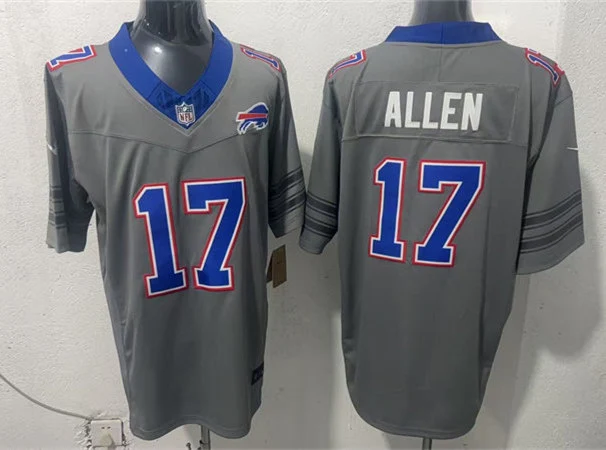 Mens Buffalo Bills #17 Josh Allen Nike Gray Nickel City Vapor F.U.S.E. Limited Jersey