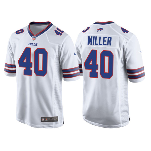 Mens Buffalo Bills #40 Von Miller Nike White Away Vapor Limited Jersey