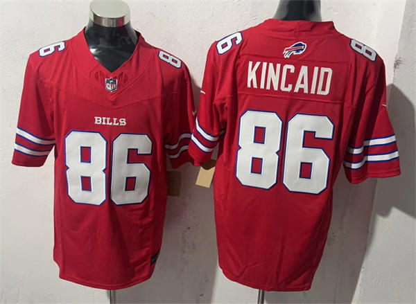 Mens Buffalo Bills #86 Dalton Kincaid Nike Red Alternate Vapor Limited Jersey