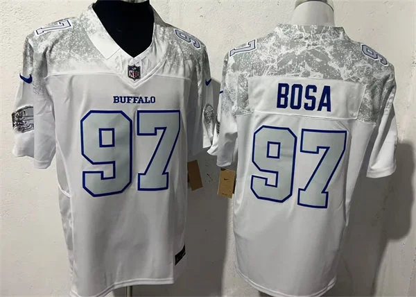 Mens Buffalo Bills #97 Joey Bosa White Nike Vapor F.U.S.E. Limited Rivalry Series Jersey
