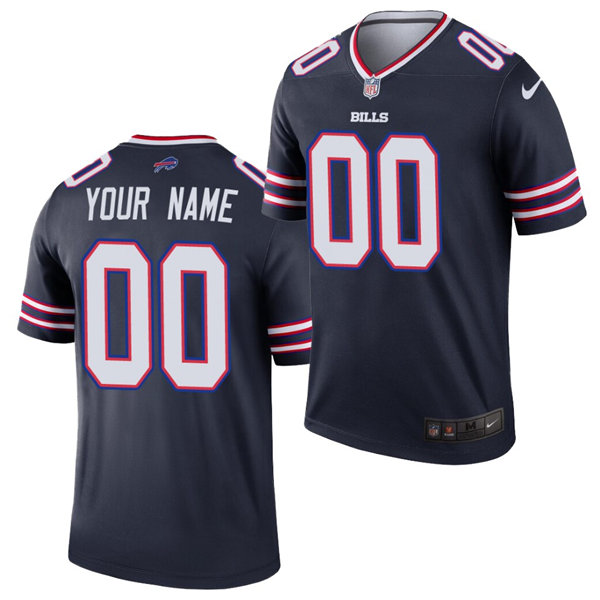 Womens Buffalo Bills Custom Nike Navy Inverted Jersey