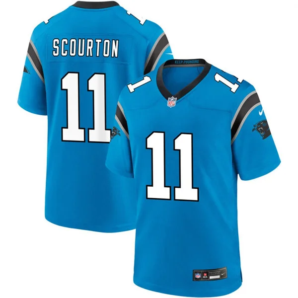 Mens Carolina Panthers #11 Nic Scourton Nike Blue Alternate Vapor F.U.S.E. Limited Jersey