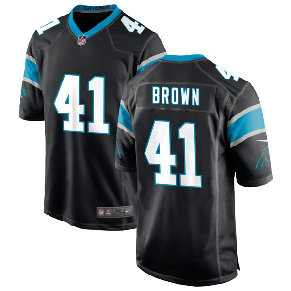 Mens Carolina Panthers #41 Spencer Brown Nike Black Vapor Untouchable Limited Jersey