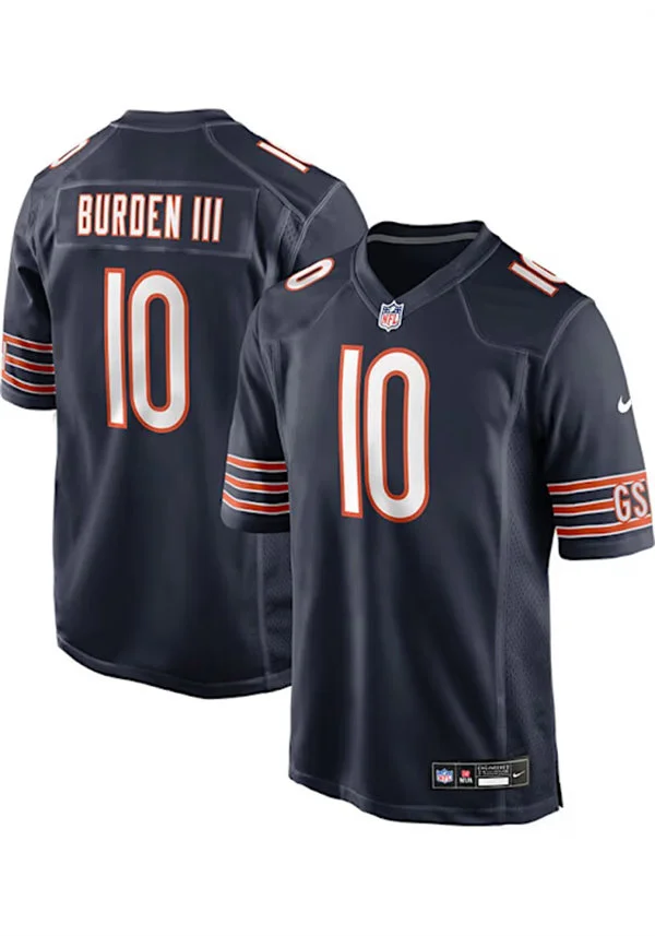 Mens Chicago Bears #10 Luther Burden III Nike Navy Vapor F.U.S.E. Limited Jersey