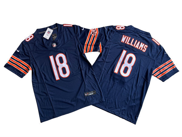 Mens Chicago Bears #18 Caleb Williams Nike Navy Vapor Untouchable Limited Jersey(