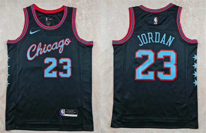 Mens Chicago Bulls #23 Michael Jordan Black 2025-26 City Edition Jersey