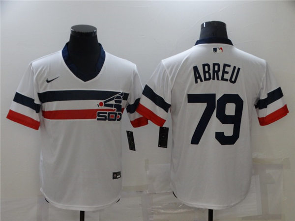 Mens Chicago White Sox #79 Jose Abreu Stitches Nike White Pullover Retro Classic Cooperstown Collection Jersey