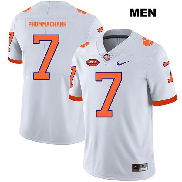 Mens Clemson Tigers #7 Taisun Phommachanh Nike White Football Jersey