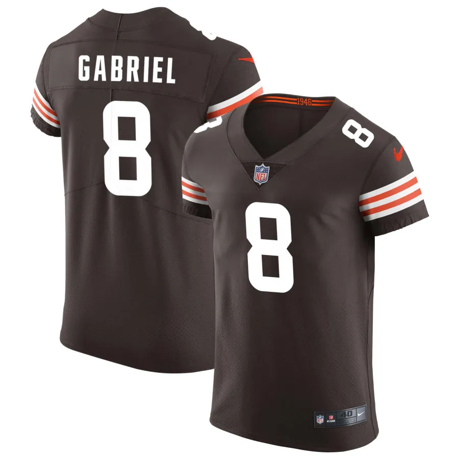 Mens Cleveland Browns #8 Dillon Gabriel Nike Brown Home Vapor F.U.S.E. Limited Jersey