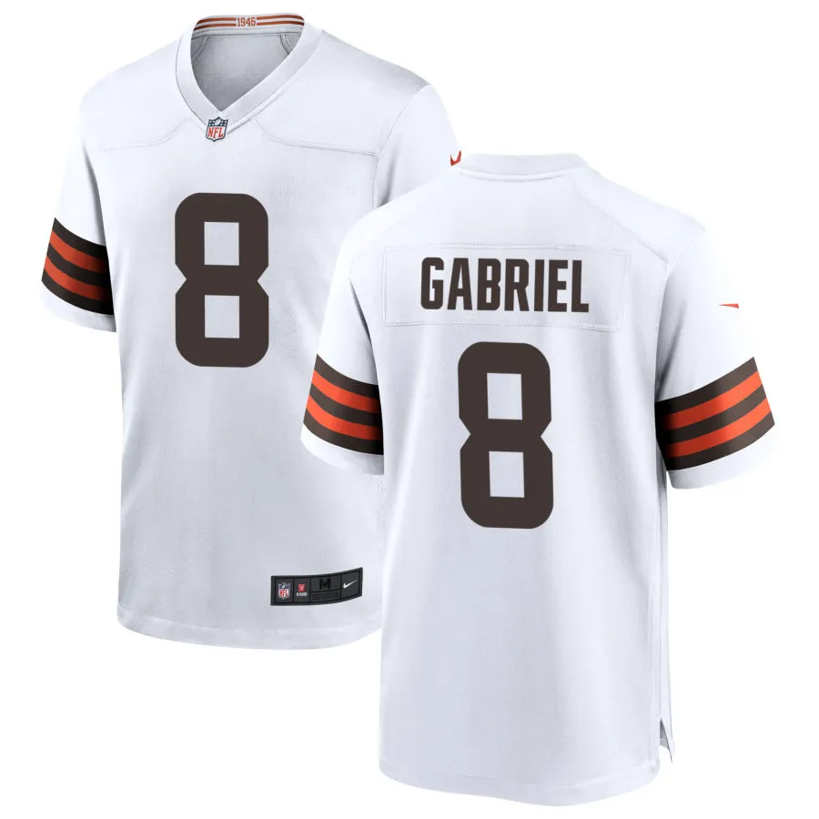 Youth Cleveland Browns #8 Dillon Gabriel Nike White Away Limited Jersey