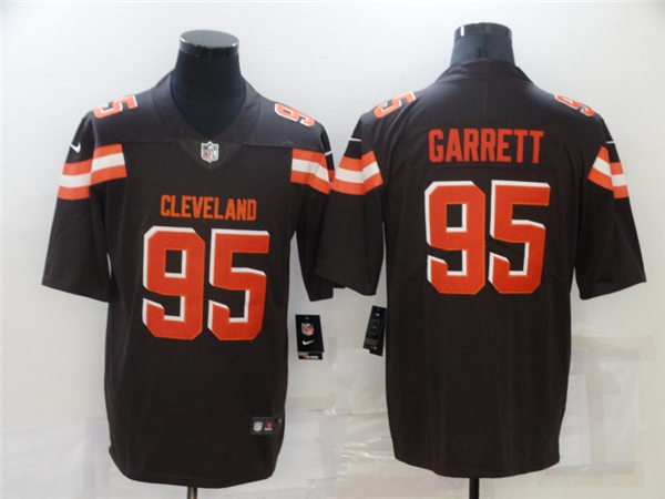 Mens Cleveland Browns #95 Myles Garrett Stitched Nike 2018 Brown Vapor Player Limited Jersey