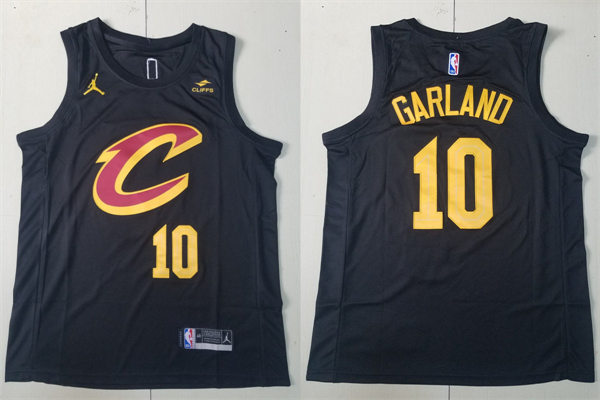 Mens Cleveland Cavaliers #10 Darius Garland 2022-23 Black Statement Edition Swingman Jersey