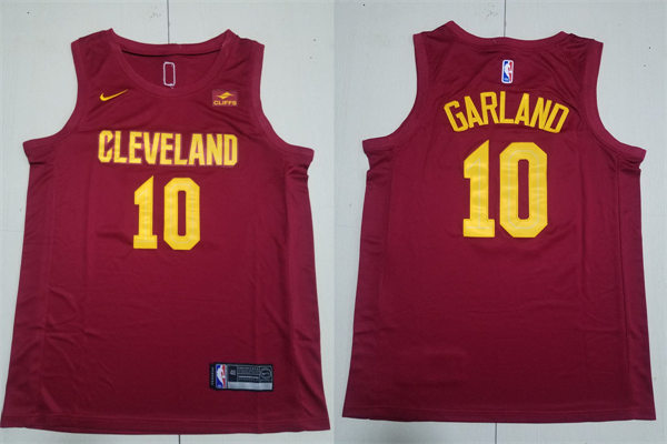 Mens Cleveland Cavaliers #10 Darius Garland Maroon Icon Edition Jersey