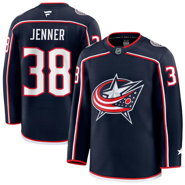 Youth Columbus Blue Jackets #38 Boone Jenner Fanatics Navy Home Premium Player Jersey
