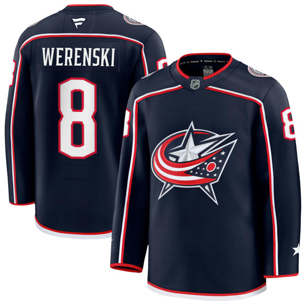 Youth Columbus Blue Jackets #8 Zach Werenski Fanatics Navy Home Premium Player Jersey