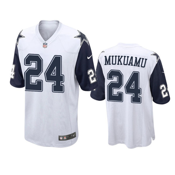 Youth Dallas Cowboys #38 Israel Mukuamu Nike White Color Rush Limited Jersey