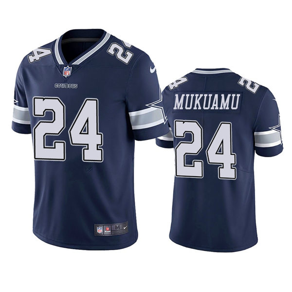 Mens Dallas Cowboys #24 Israel Mukuamu Nike Navy Team Color Untouchable Limited Jersey