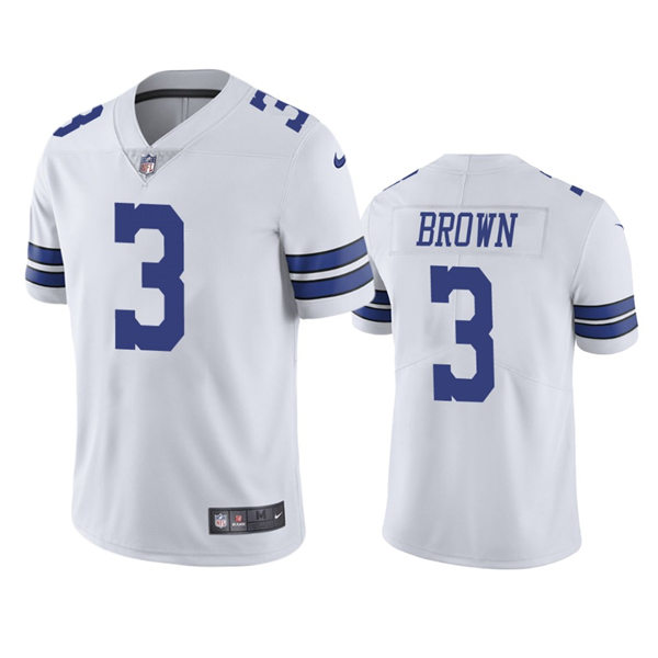 Mens Dallas Cowboys #3 Anthony Brown Nike White Vapor Limited Jersey