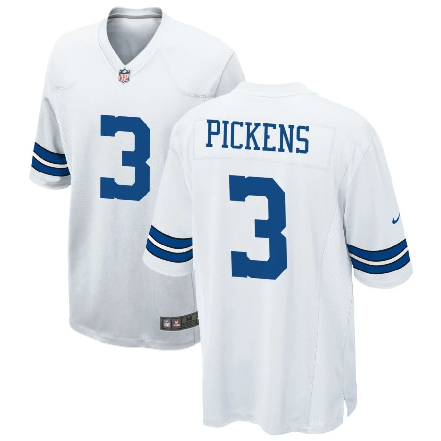 Mens Dallas Cowboys #3 George Pickens Nike White Vapor F.U.S.E. Limited Jersey