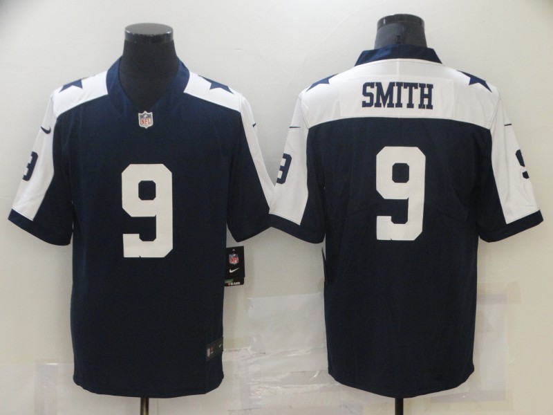 Mens Dallas Cowboys #9 Jaylon Smith Nike Navy Alternate Vapor Limited Jersey