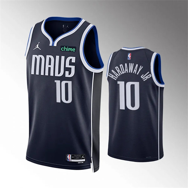 Mens Dallas Mavericks #10 Tim Hardaway Jr. Nike 2023-24 Navy Statement Edition Player Jersey