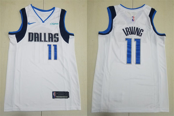 Men's Dallas Mavericks #11 Kyrie Irving Nike 2022-23 White Association Edition Jersey