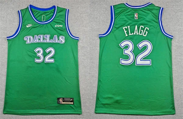 Mens Dallas Mavericks #32 Cooper Flagg Nike Green Classic Edition Jersey