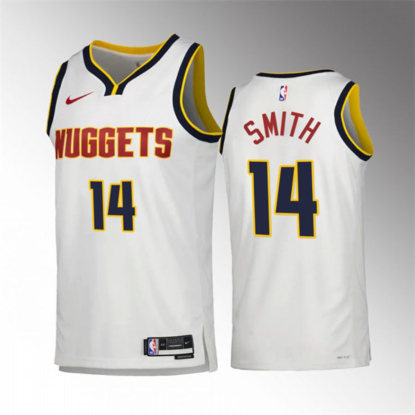 Mens Denver Nuggets #14 Ish Smith White Association Edition Jersey