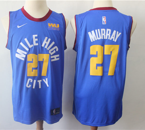 Mens Denver Nuggets #27 Jamal Murray Jordan Blue Statement Edition Jersey