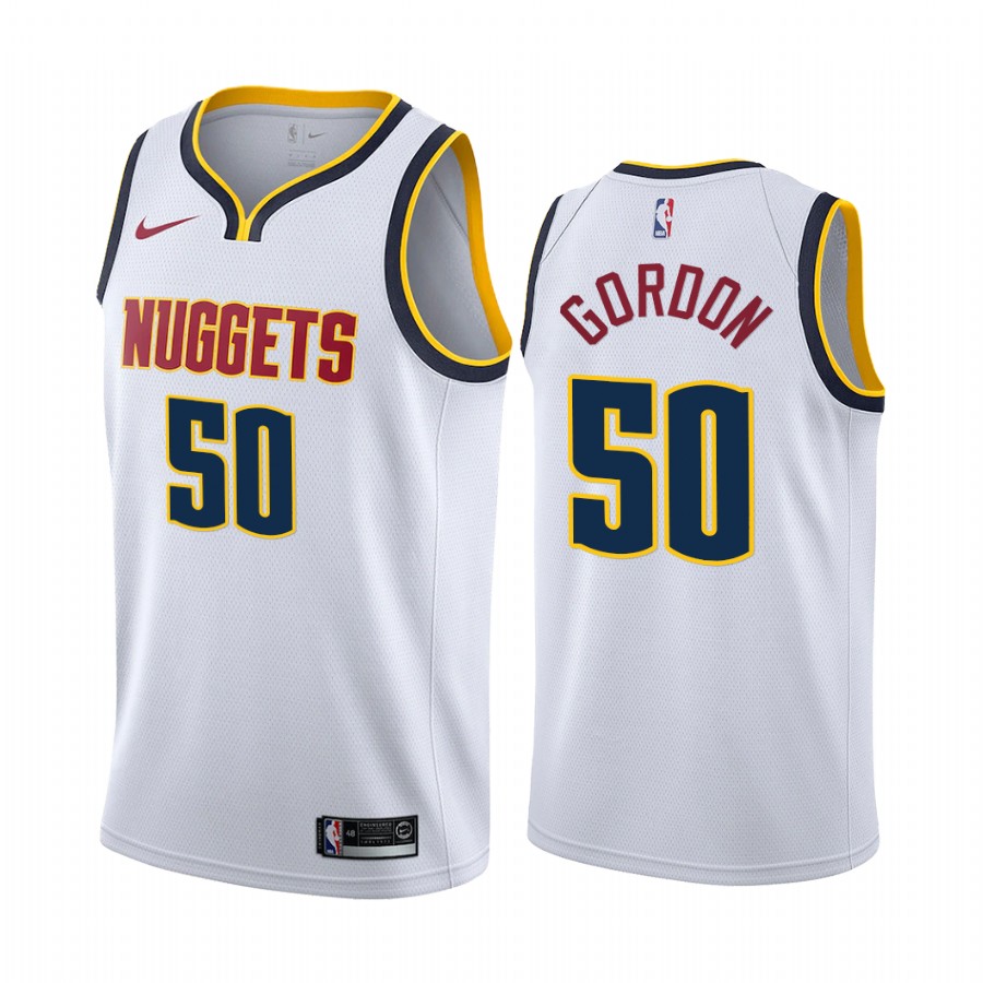 Mens Denver Nuggets #50 Aaron Gordon White Association Edition Jersey