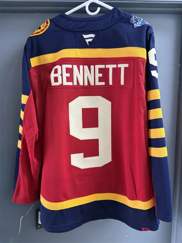 Mens Florida Panthers #9 Sam Bennett Red Fanatics 2026 NHL Winter Classic Premium Jersey