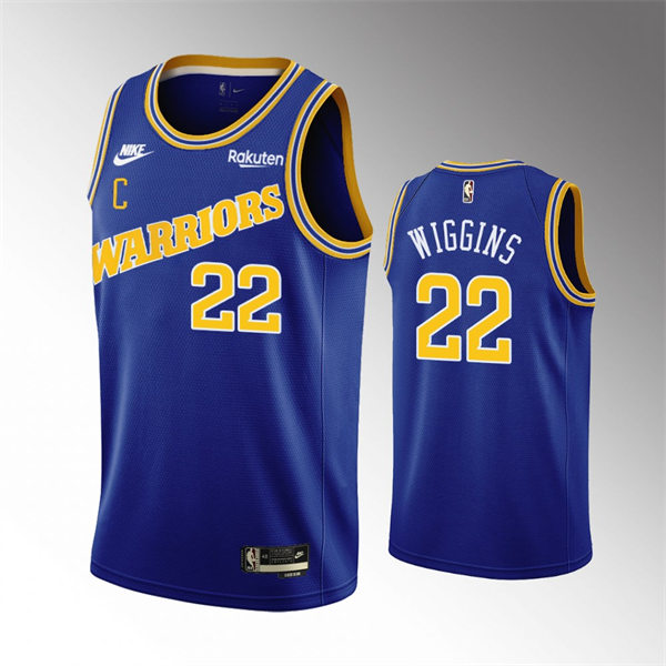 Mens Golden State Warriors #22 Andrew Wiggins Nike 2022-23 Royal Classics Edition Swingman Jersey