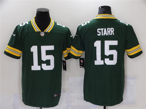 Mens Green Bay Packers #15 Bart Starr Nike Green Vapor Limited Jersey
