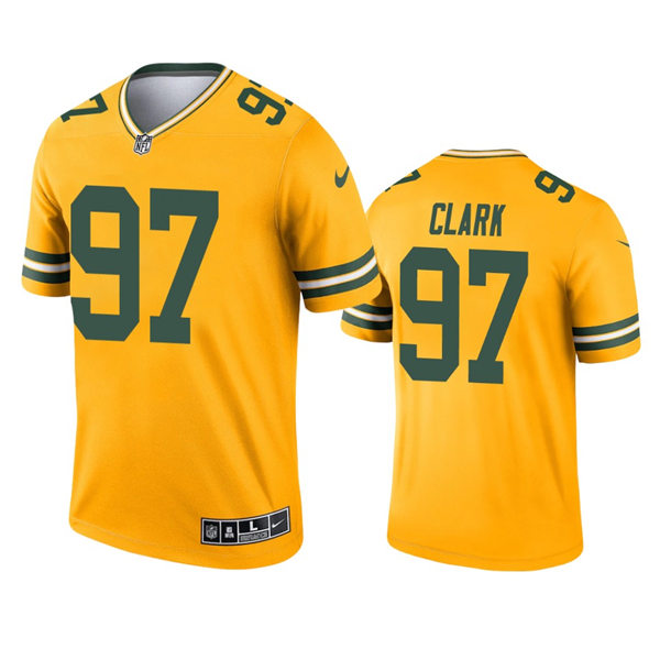 Men's Green Bay Packers #97 Kenny Clark Nike Gold Inverted Limited Jersey