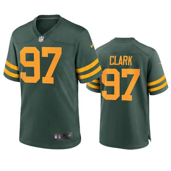 Men's Green Bay Packers #97 Kenny Clark Nike 2021 Green Alternate Retro 1950s Throwback Jersey